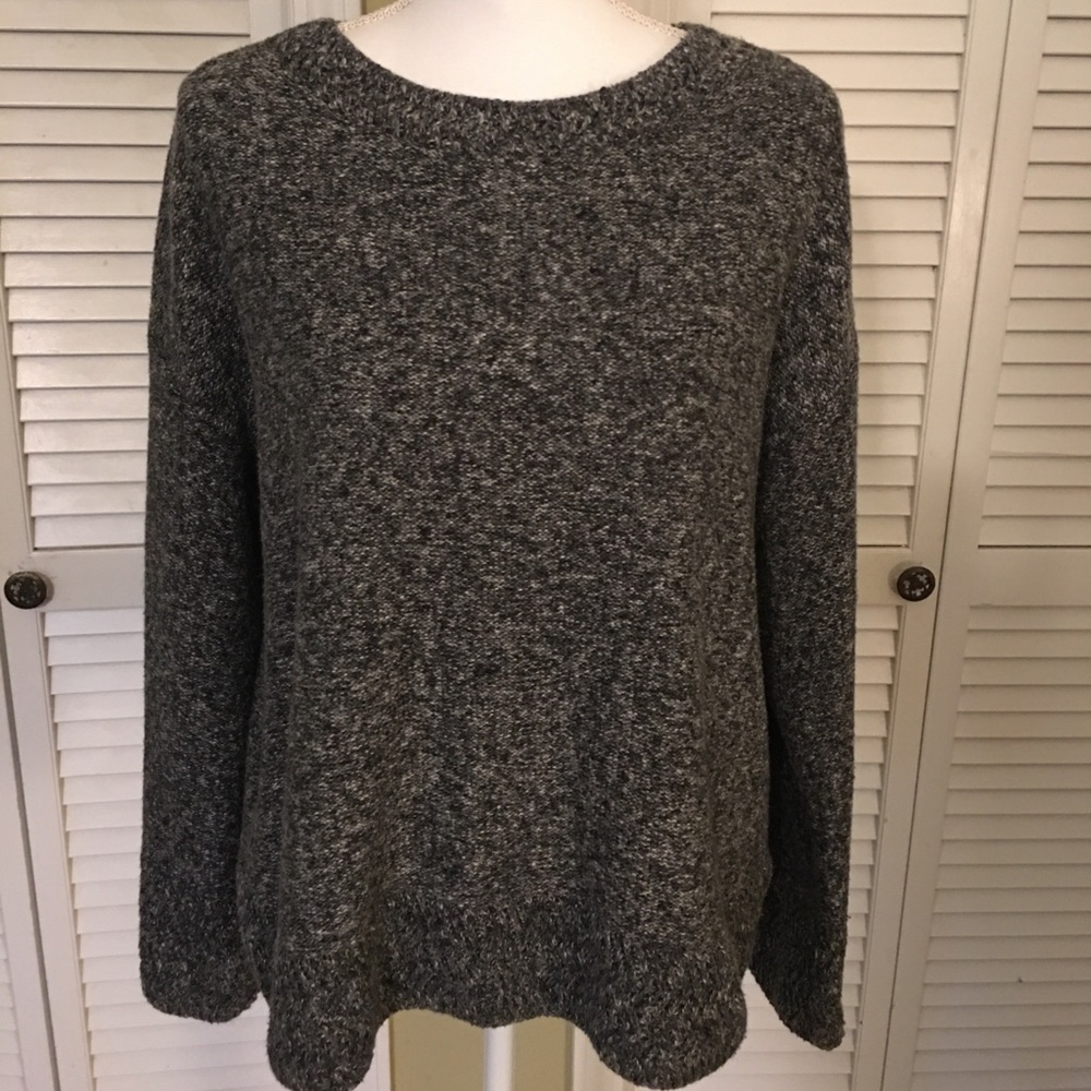 Style & Co Dark Heather Grey Soft Cotton Blend Sweater Size M